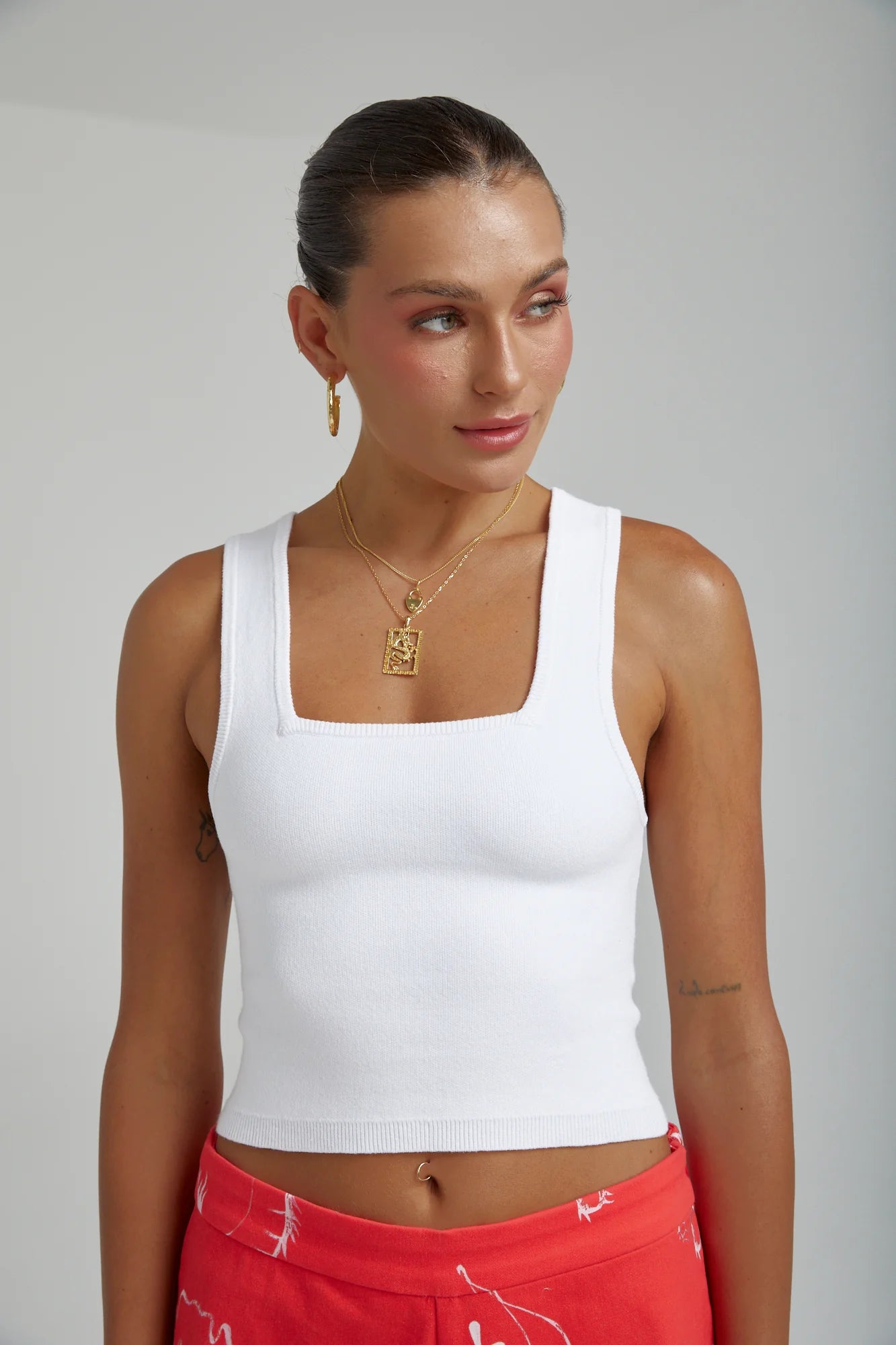 Knit Tank White