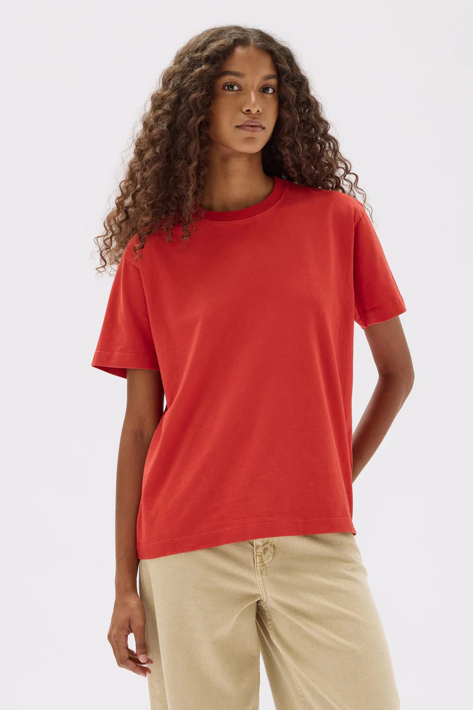 Womens Organic Base Tee Papaya