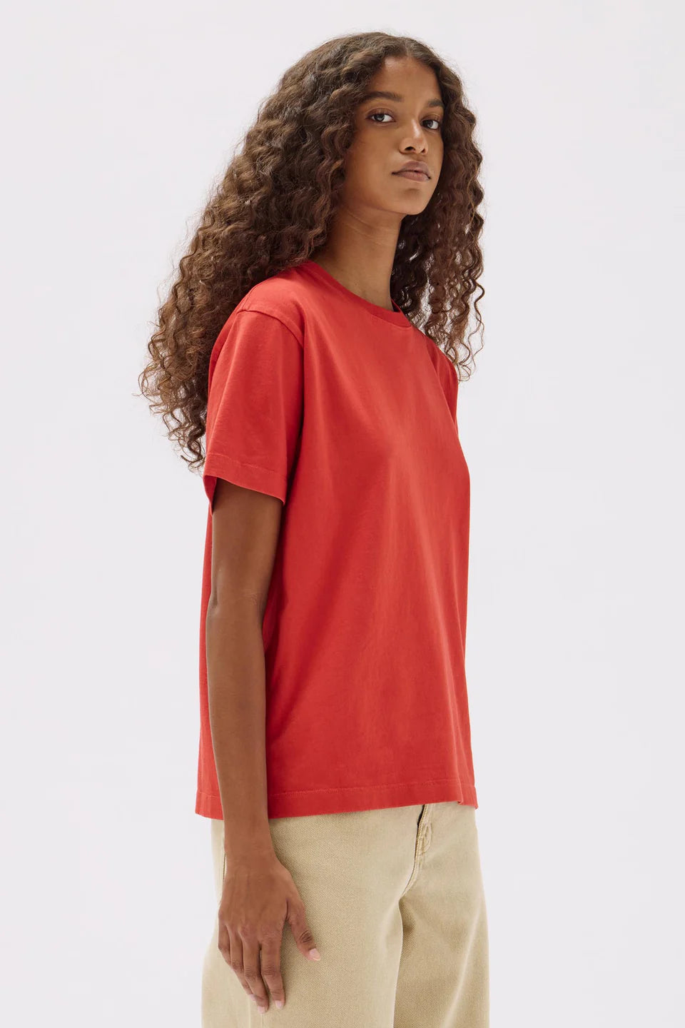 Womens Organic Base Tee Papaya