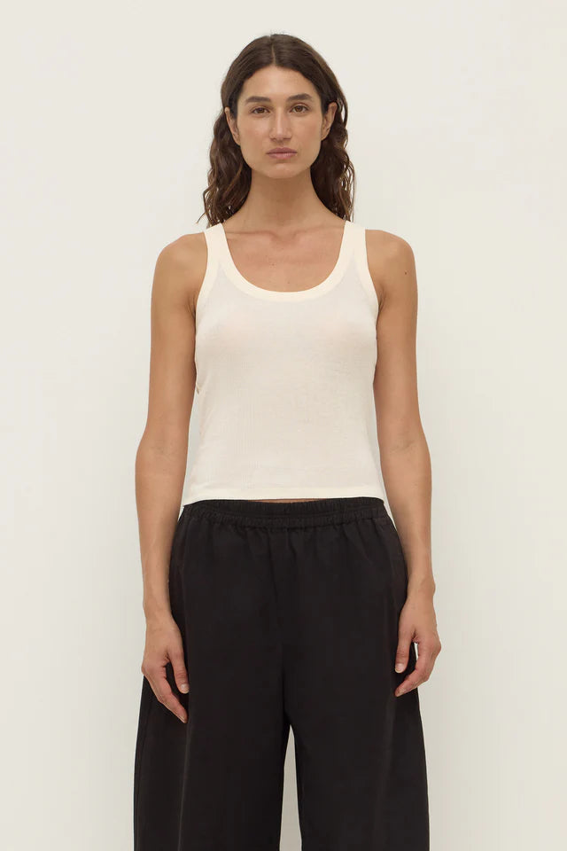 Sud Zali Rasm Assembly Label Zali Tank Cream - Laneway Boutique
