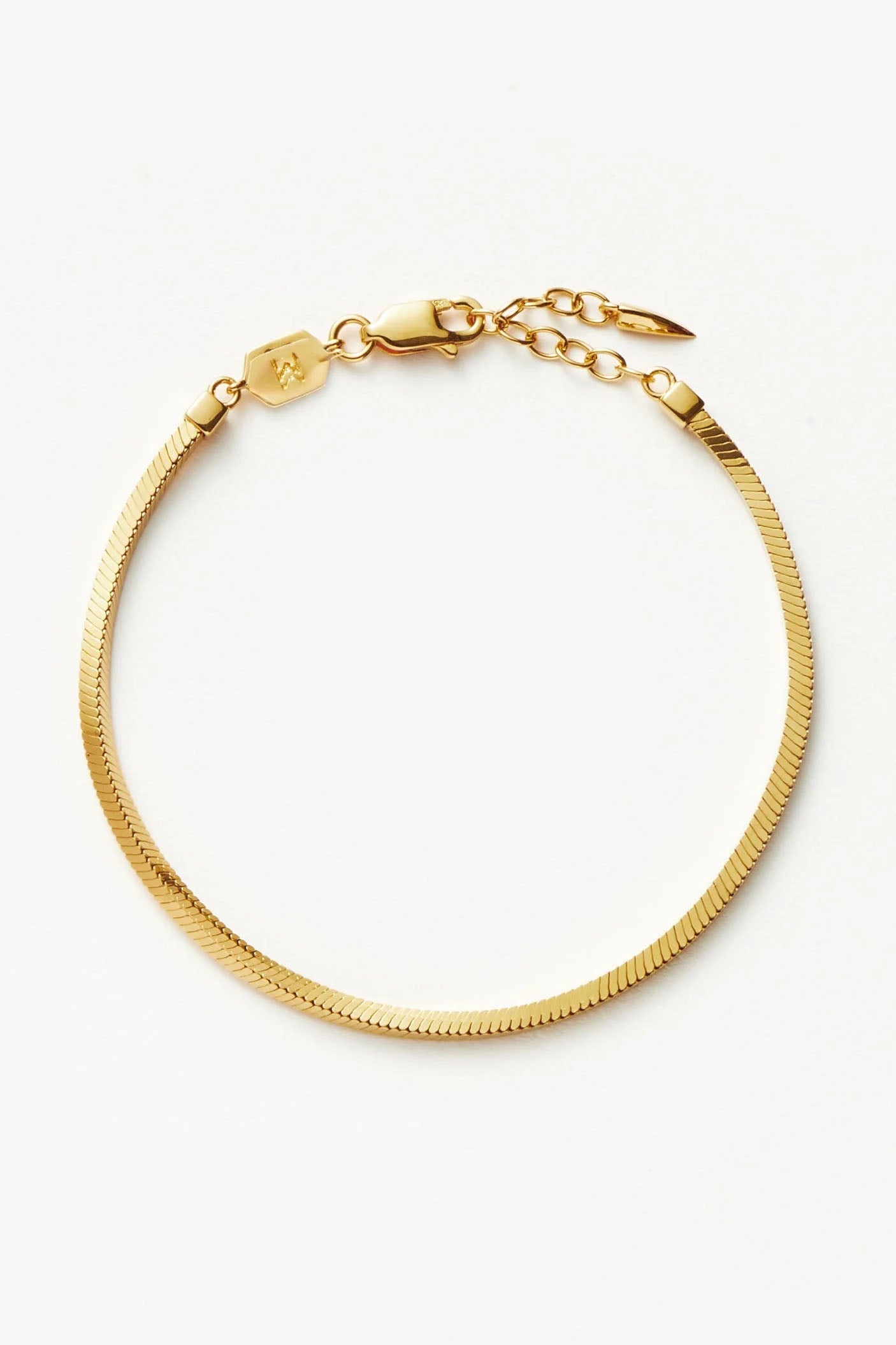 Lucy Williams Square Snake Chain Bracelet Gold