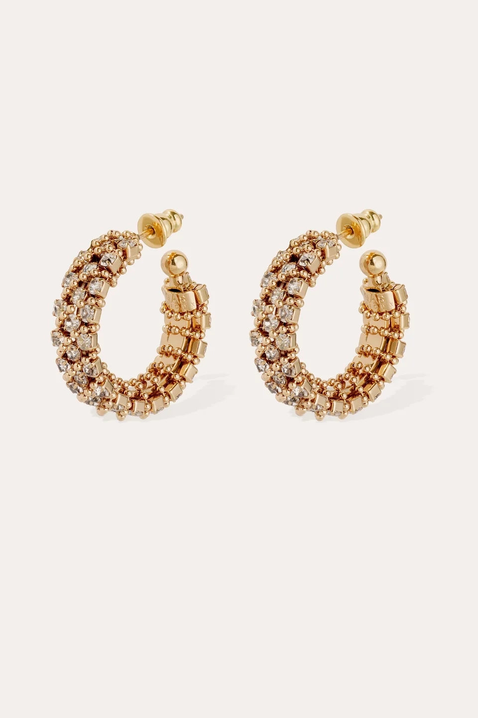 Gas Bijoux Izilda Rhinestone Mini Hoop Earrings