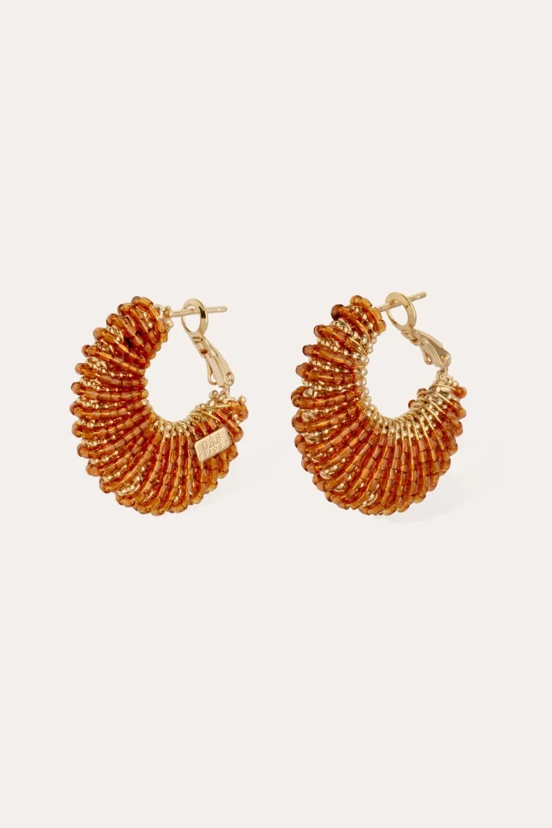 Gas Bijoux Izzia Earrings small Brown