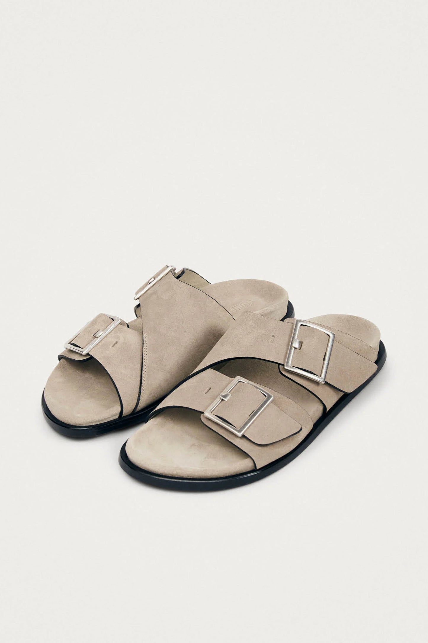 Alba Suede Beige Leather Sandals