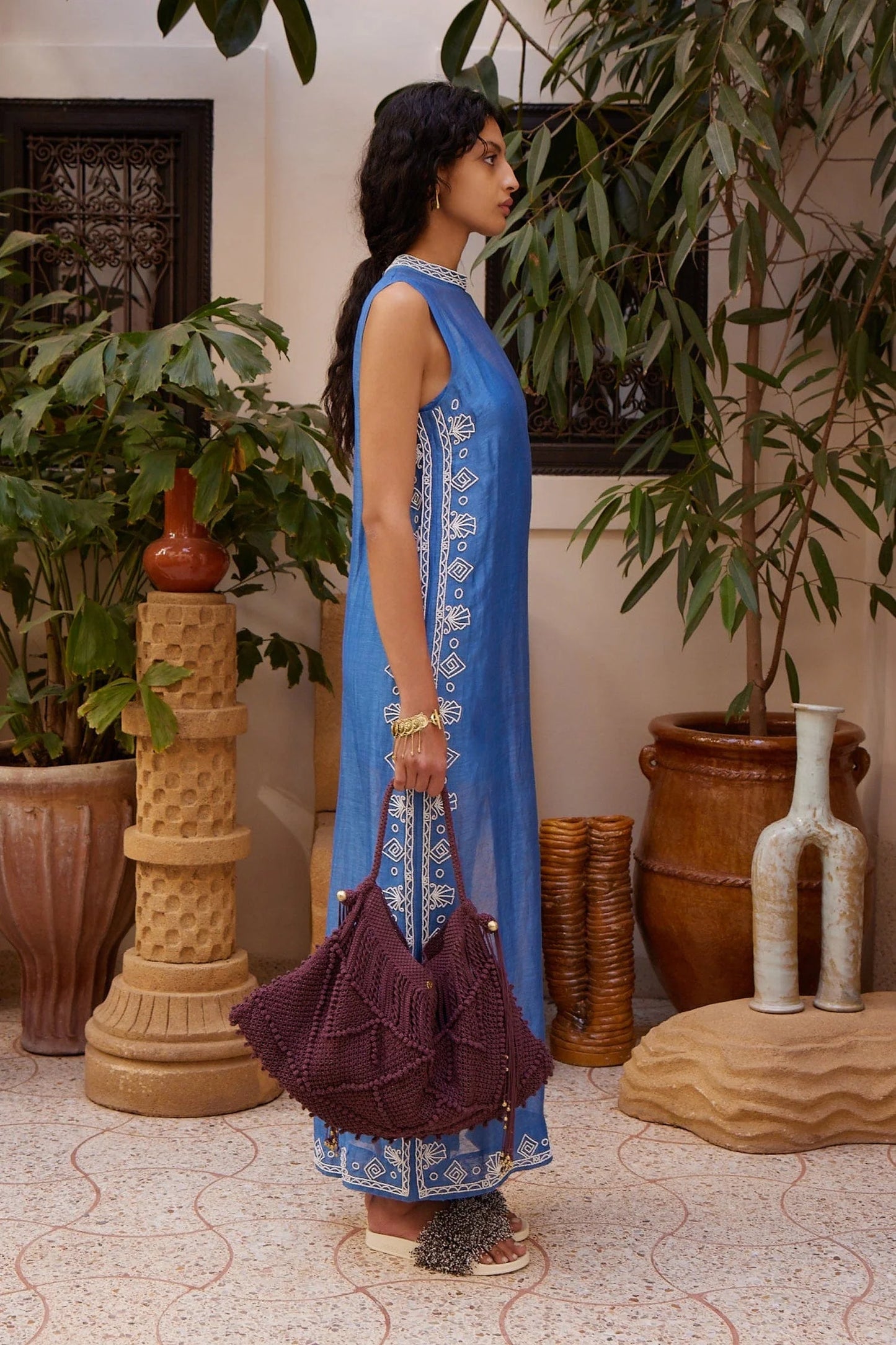 Yasmeen Embellished Midi Dress