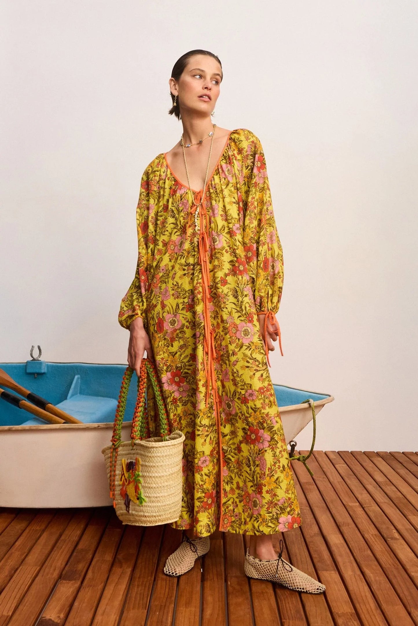 Kitty Tie Front Shirtdress