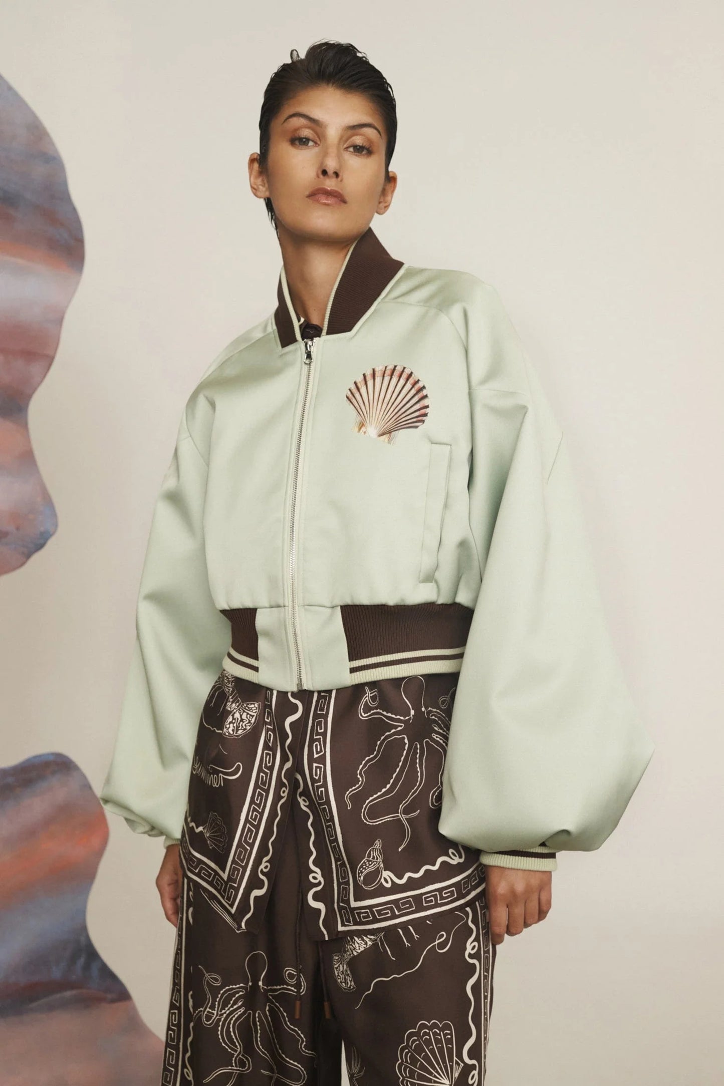 Opal Mint Bomber Jacket