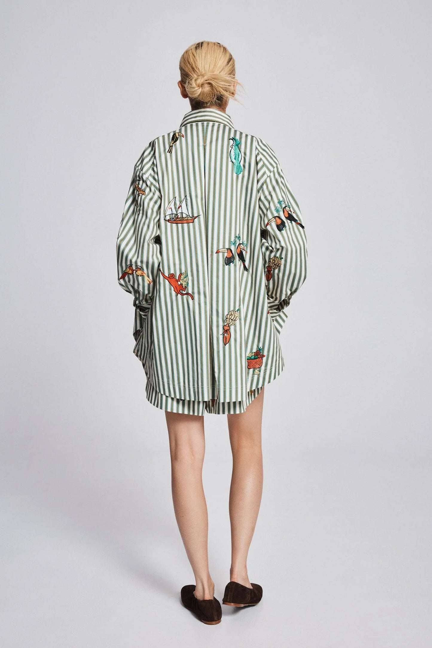 Bisou Embroidered Long Sleeve Shirt