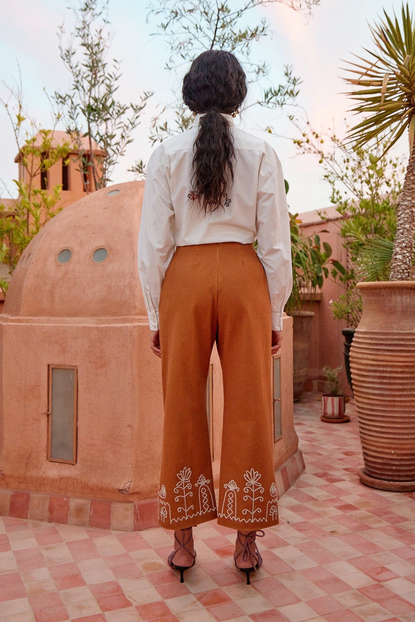 Carmine Embroidered Shirt