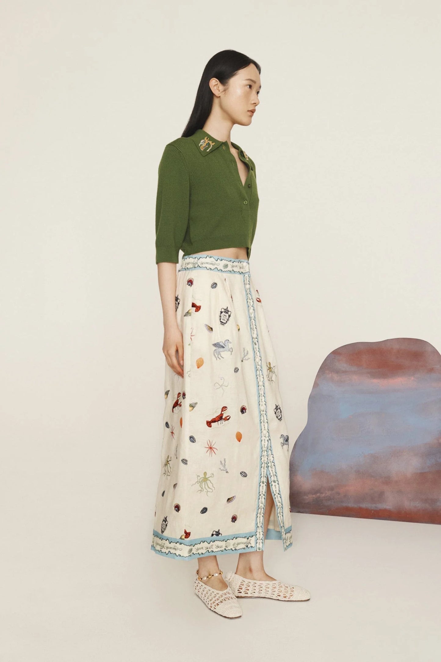 Sandy Embroidered Skirt