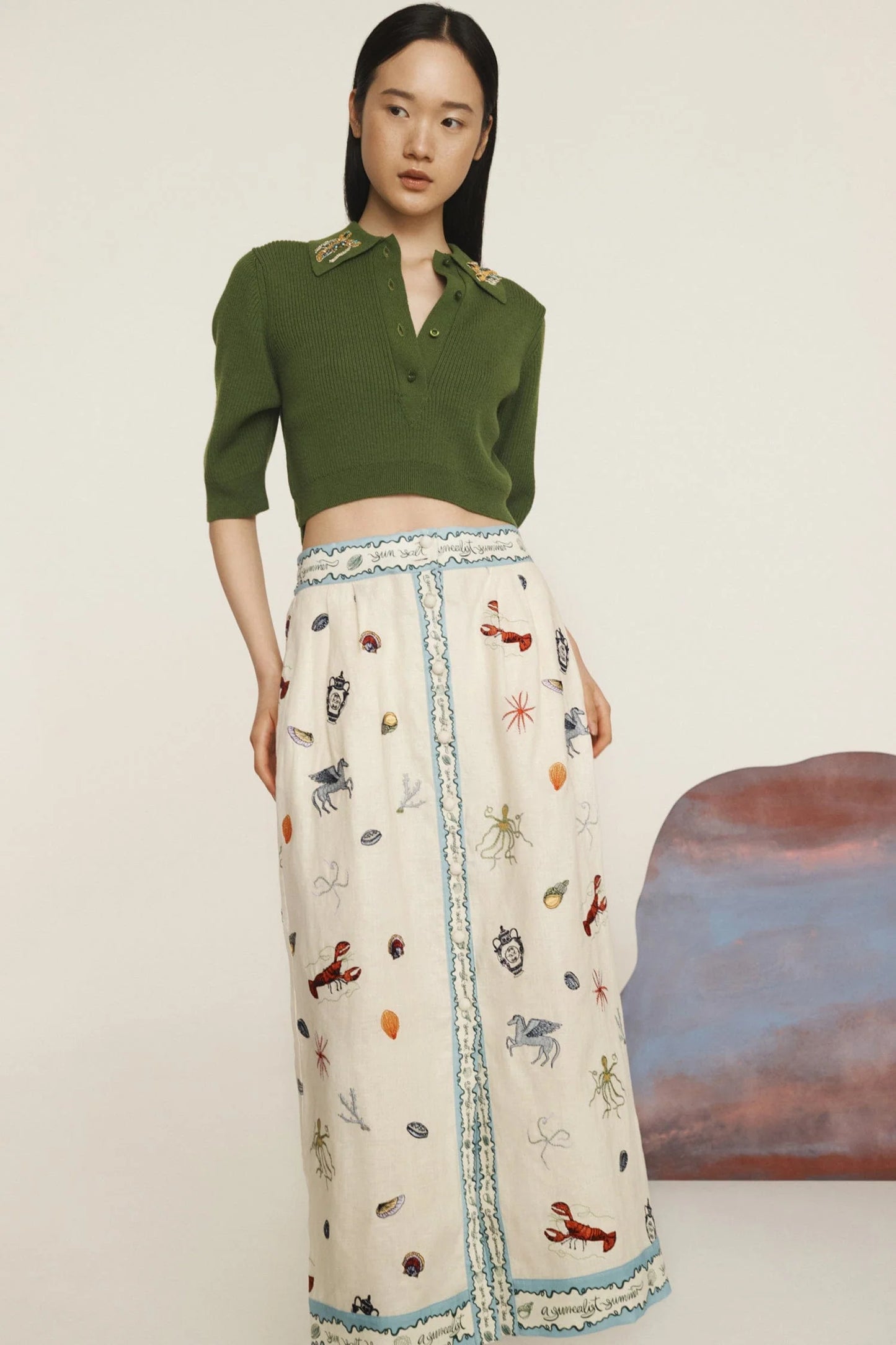 Sandy Embroidered Skirt