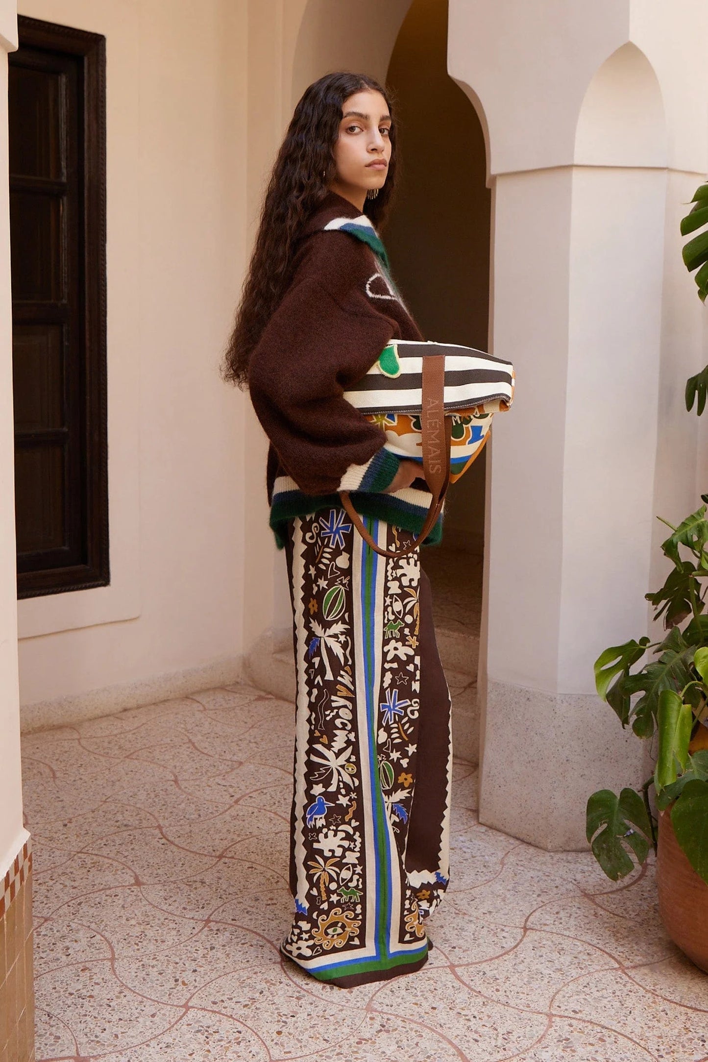 Maroc Zip Up Knit Cardigan