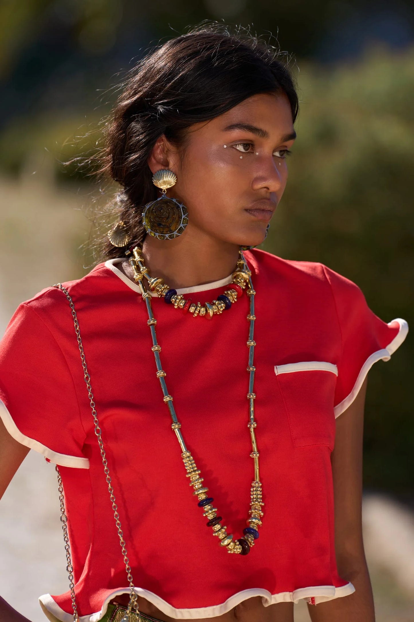 Alemais Bonetta Crop Tee Red