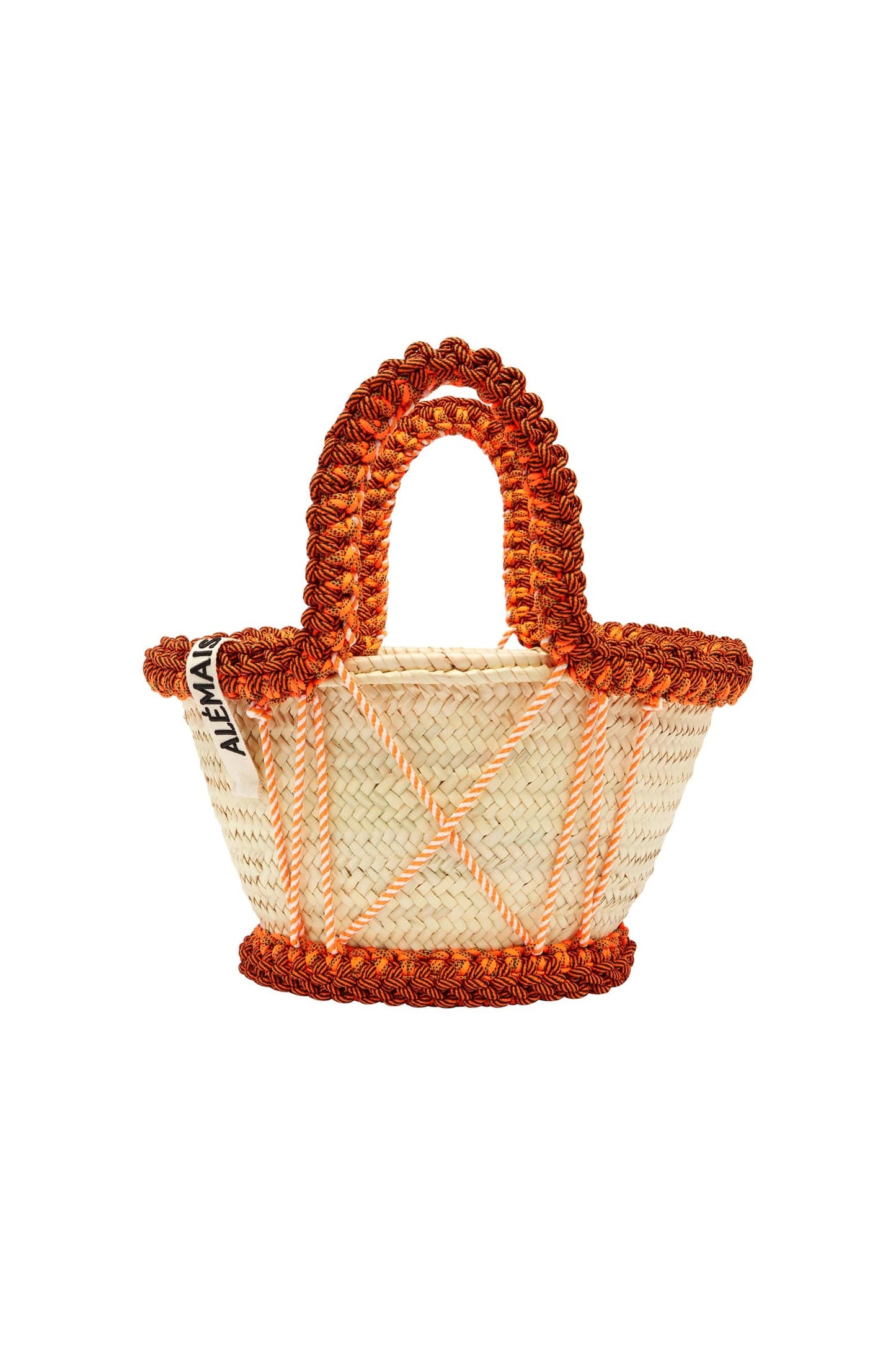 Rose Macrame Cord Medium Basket