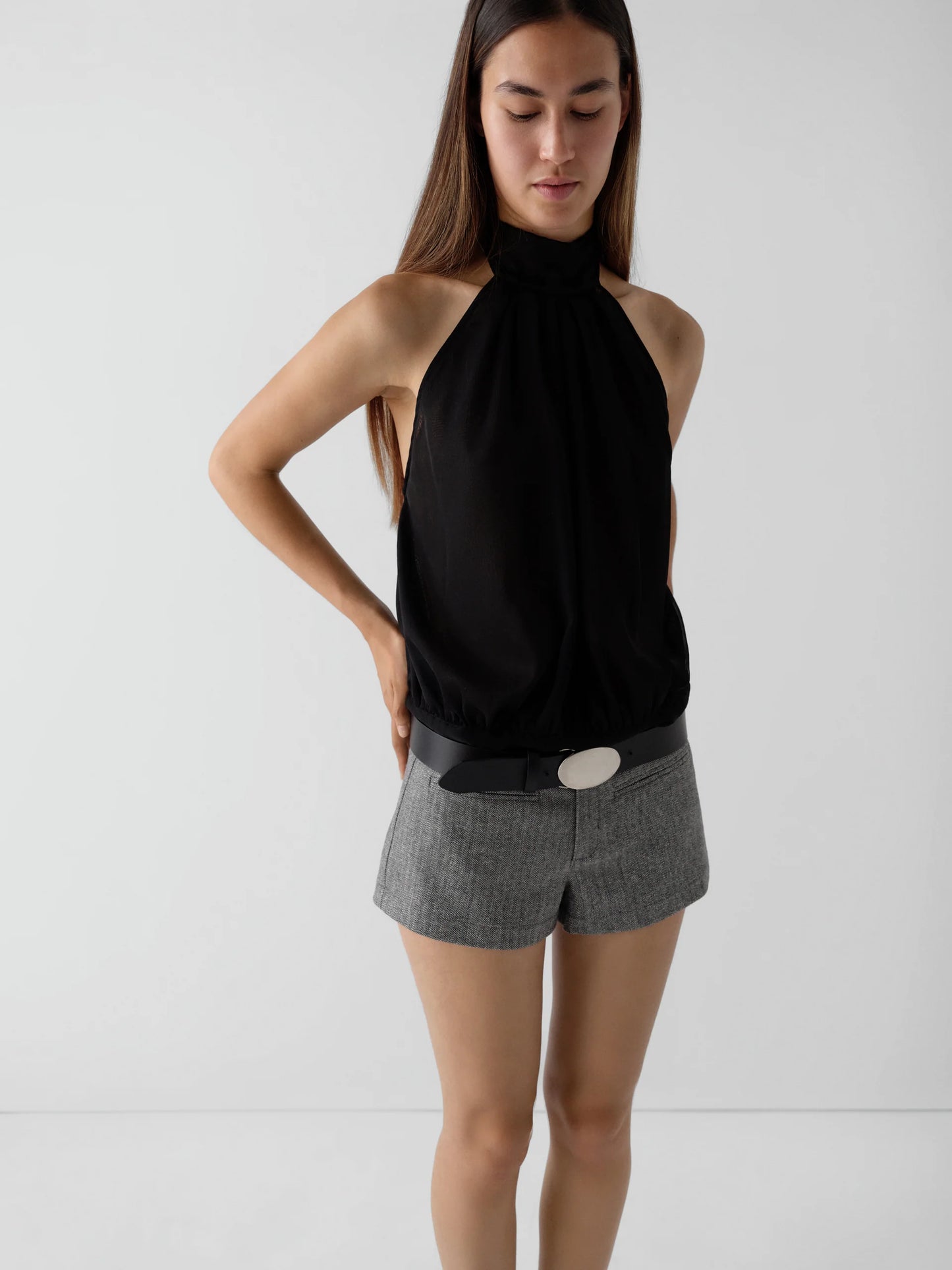Alexa Shorts Grey Beige
