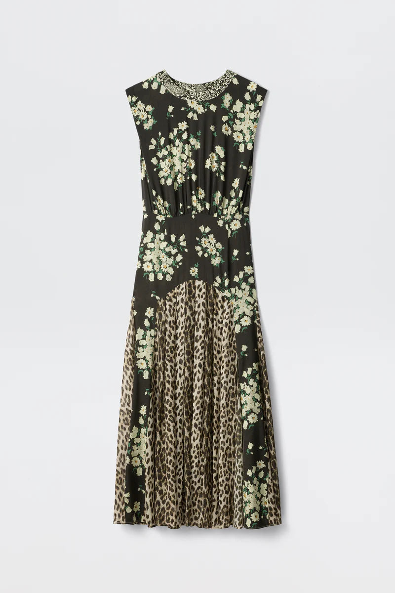 Rixo Coralie Dress Amelia Gremlin Mix Black
