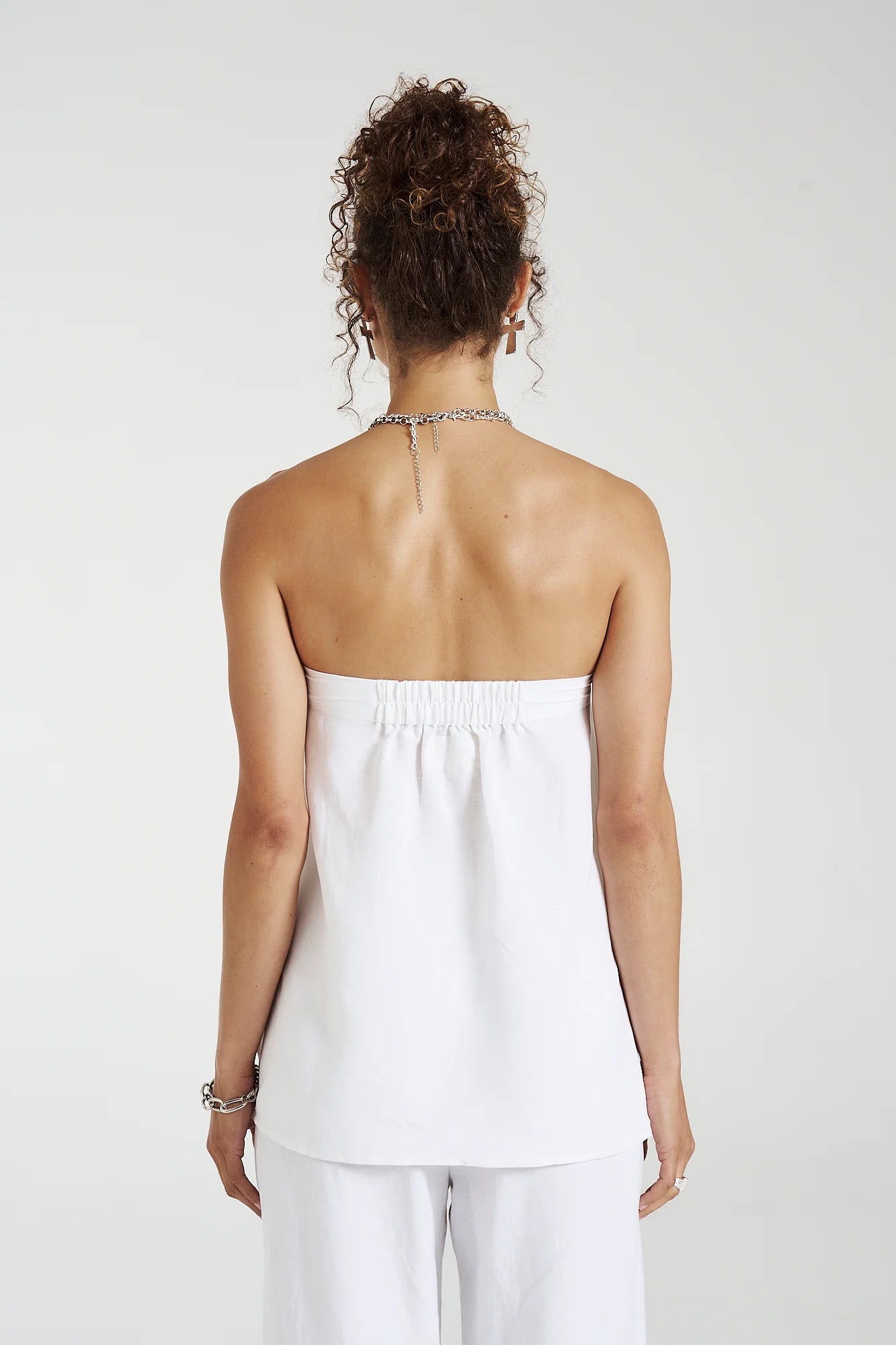 Strapless Shift Top White