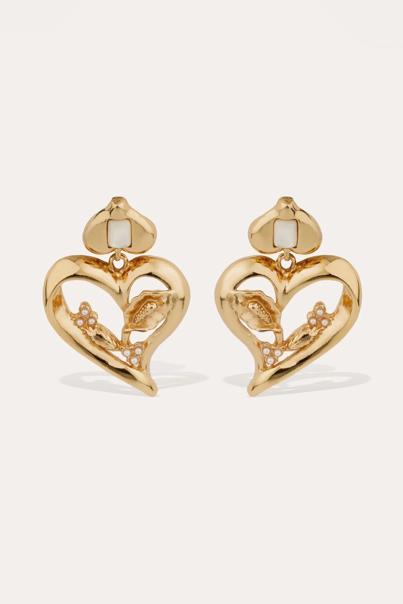 Gas Bijoux Odalys Earrings  White Mother of Pearl