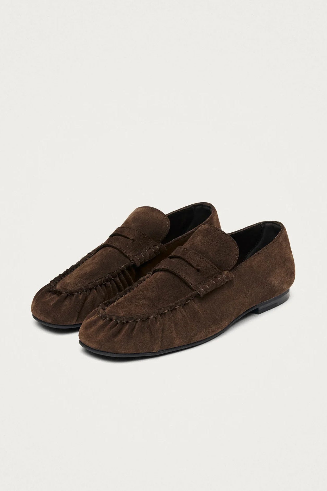 Aven Suede Brown Leather Loafers