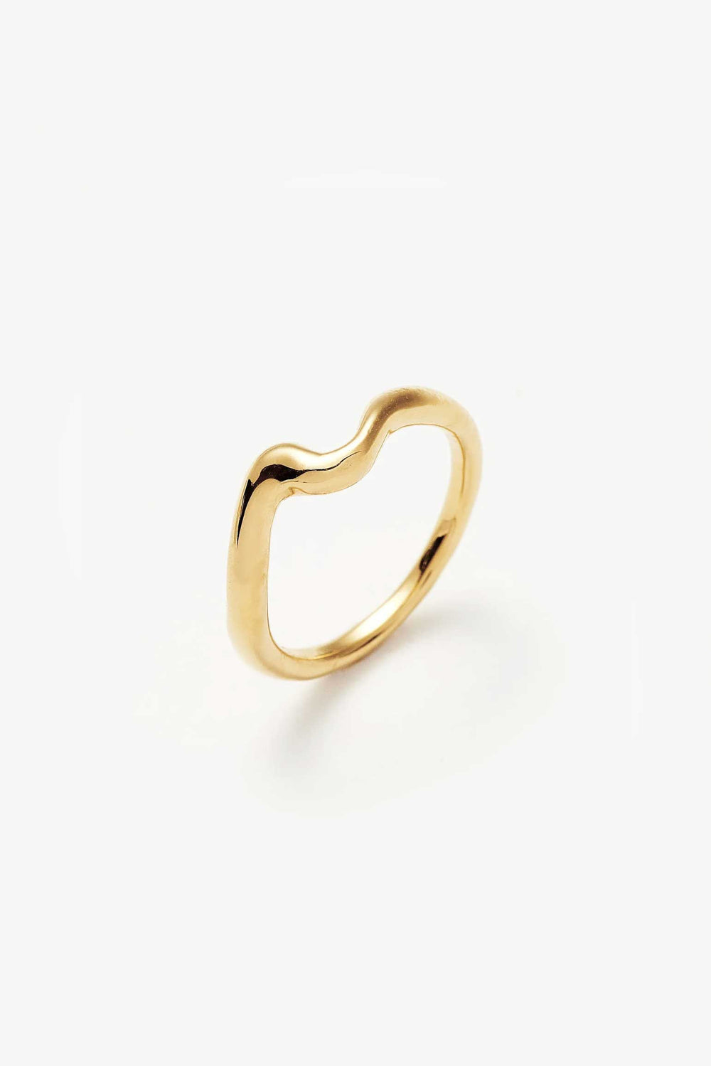Molten Wave Stacking Ring Gold