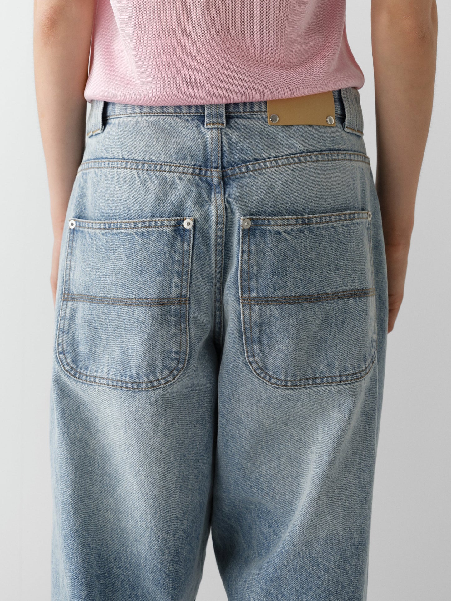 Baggy Trousers Washed Blue