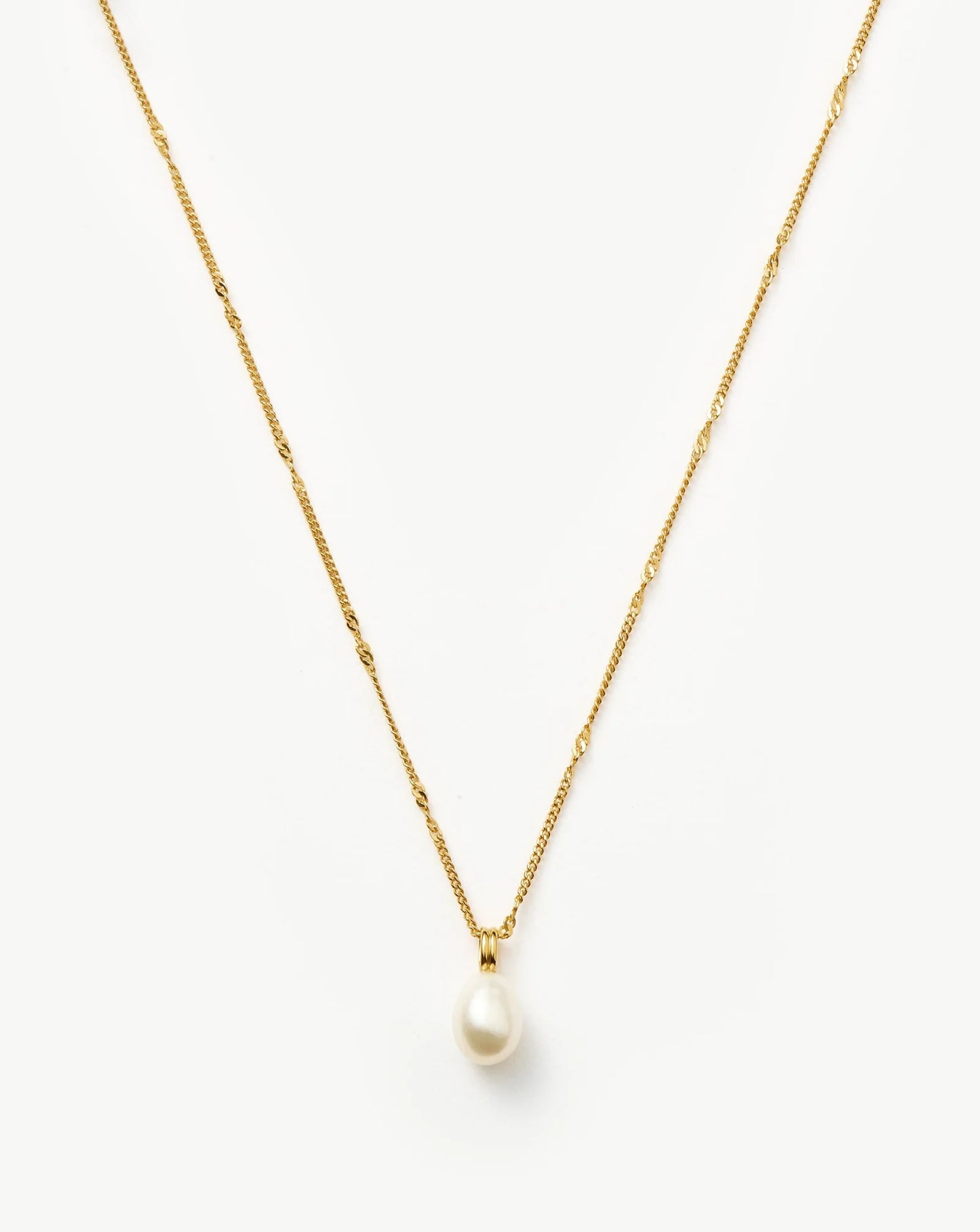 Baroque Pearl Twisted Chain Necklace