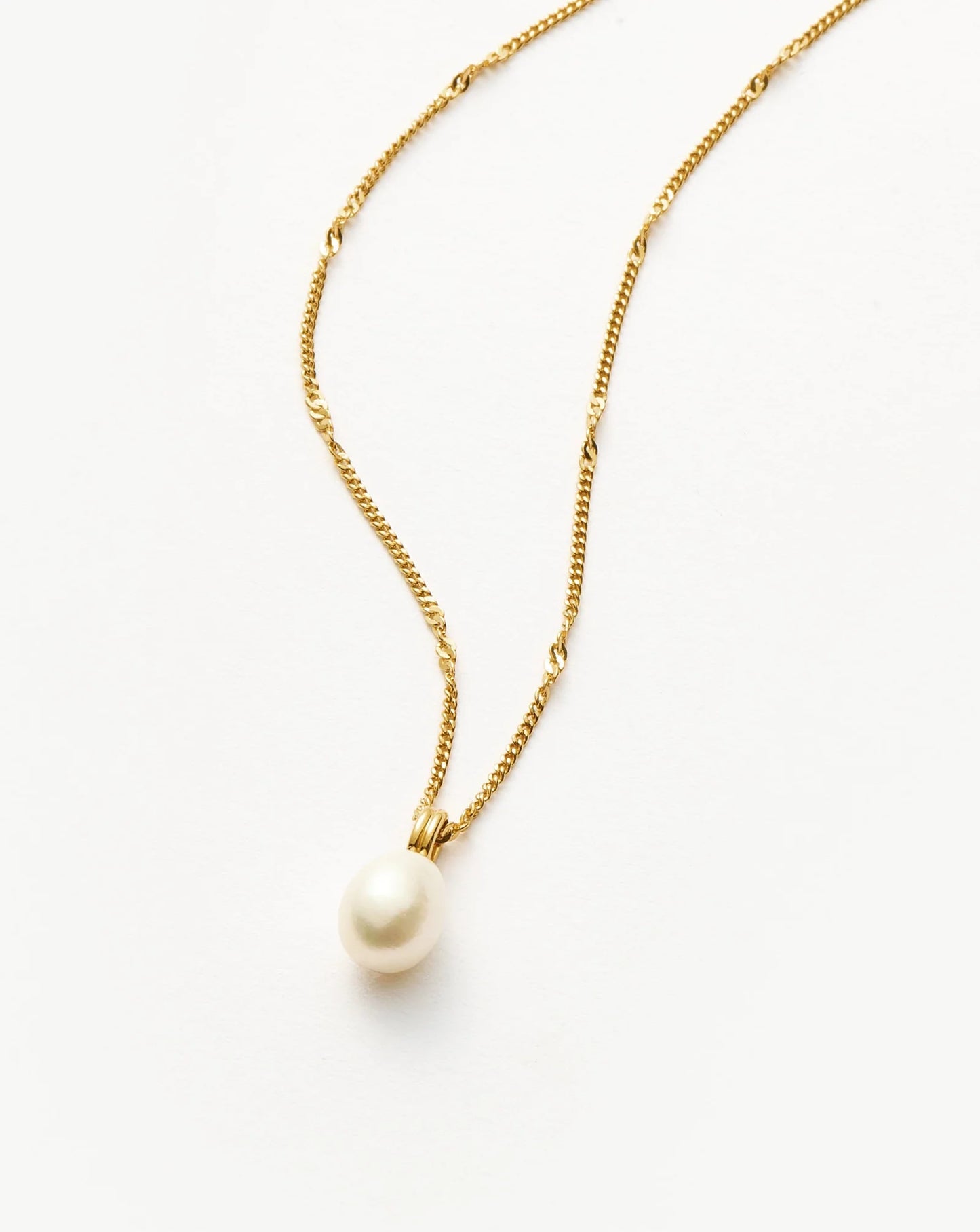 Baroque Pearl Twisted Chain Necklace