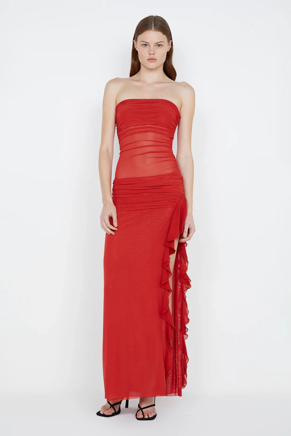 Celyse Strapless Dress Rouge