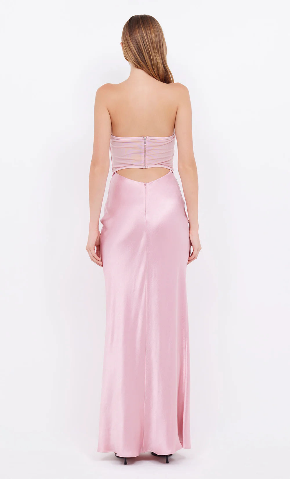 Halle Strapless Dress Dusty Pink