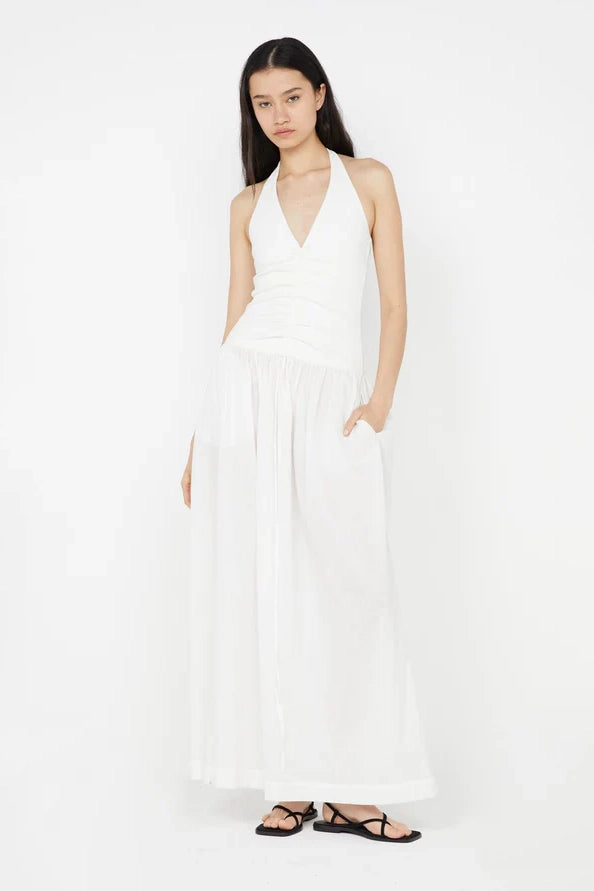 Leila Halter Dress Ivory