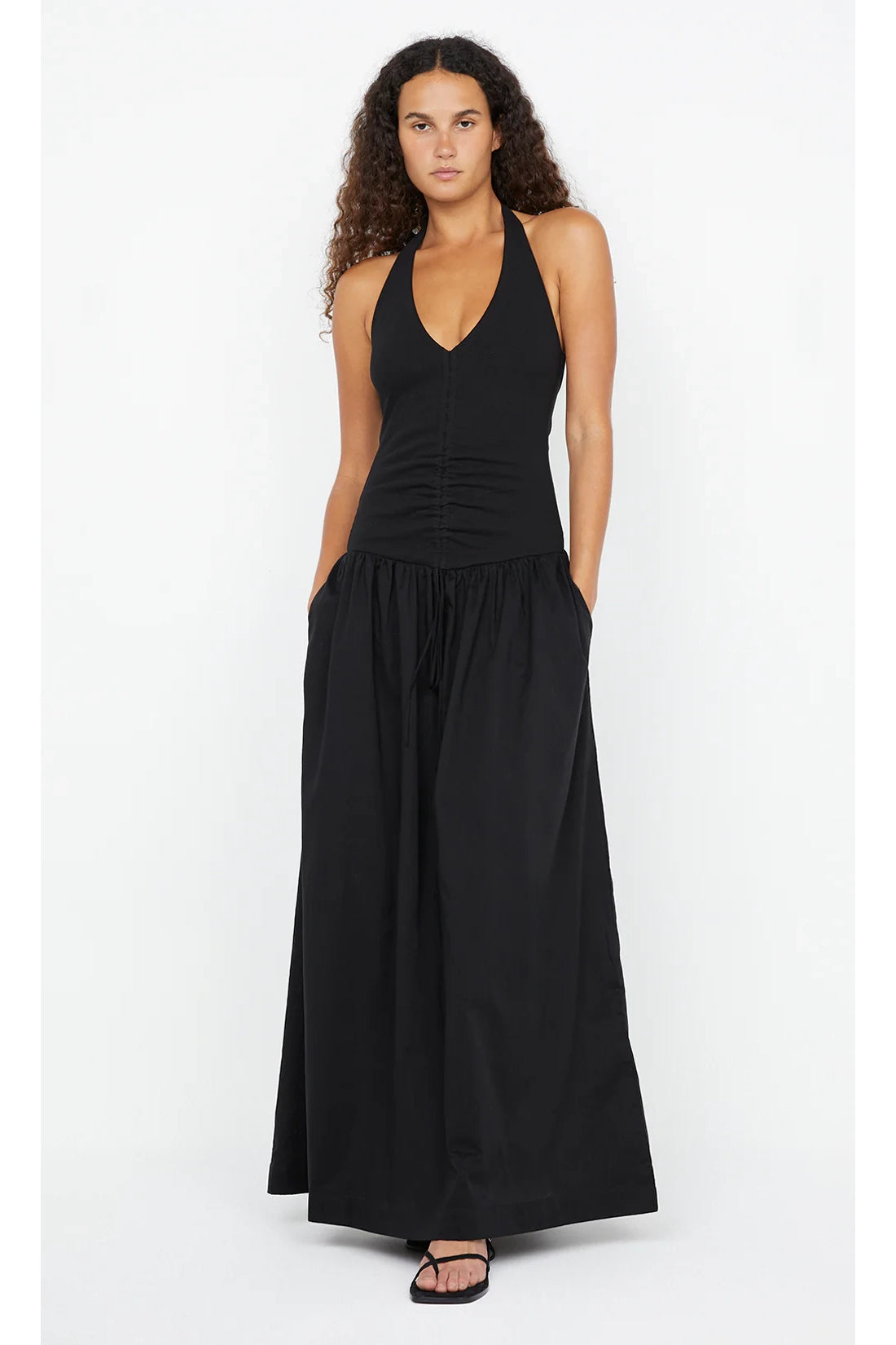 Leila Halter Dress Black