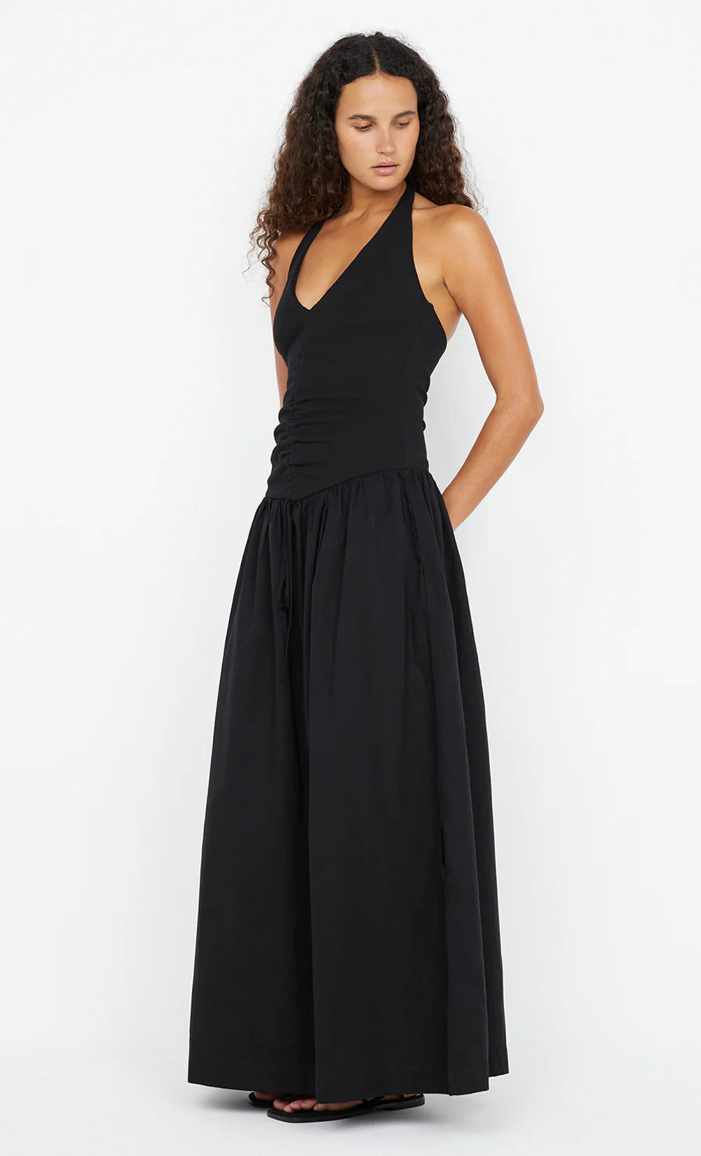 Leila Halter Dress Black