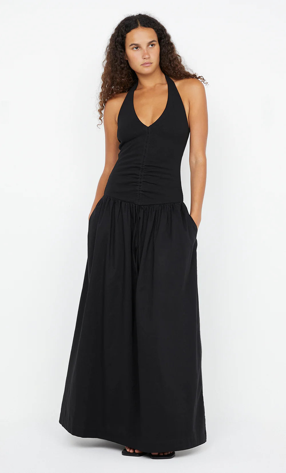 Leila Halter Dress Black