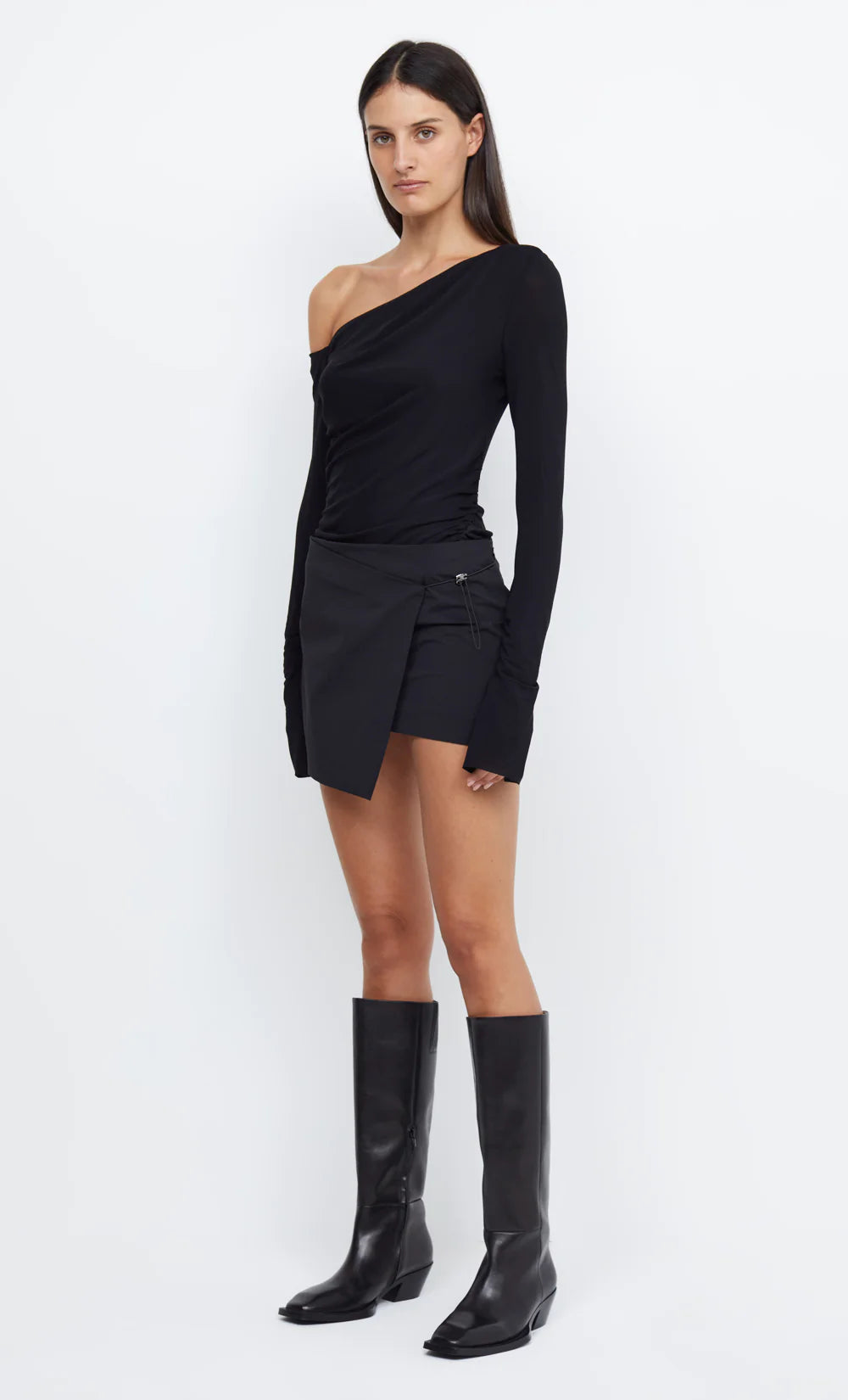 Mac Wrap Mini Skirt Black
