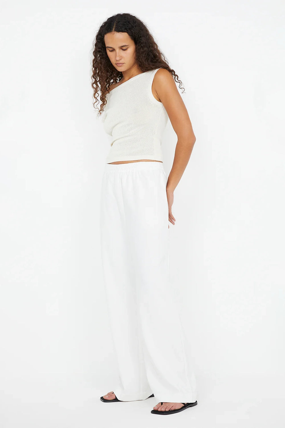 Ninah Drawstring Pant White