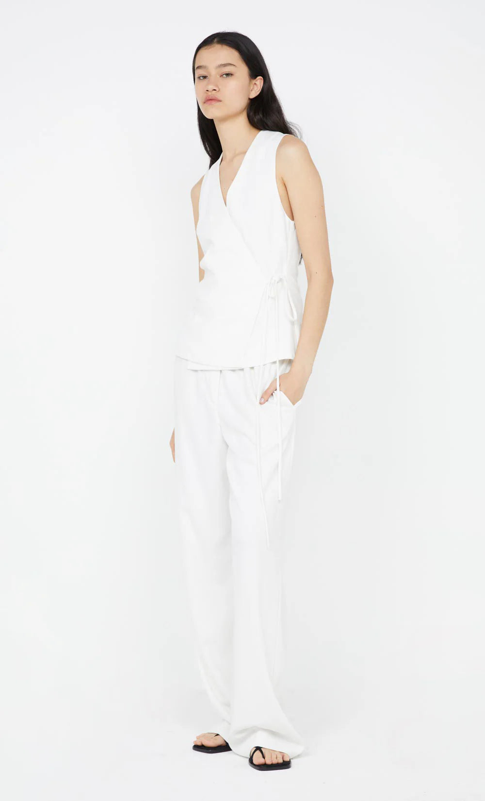 Ninah Tie Vest White