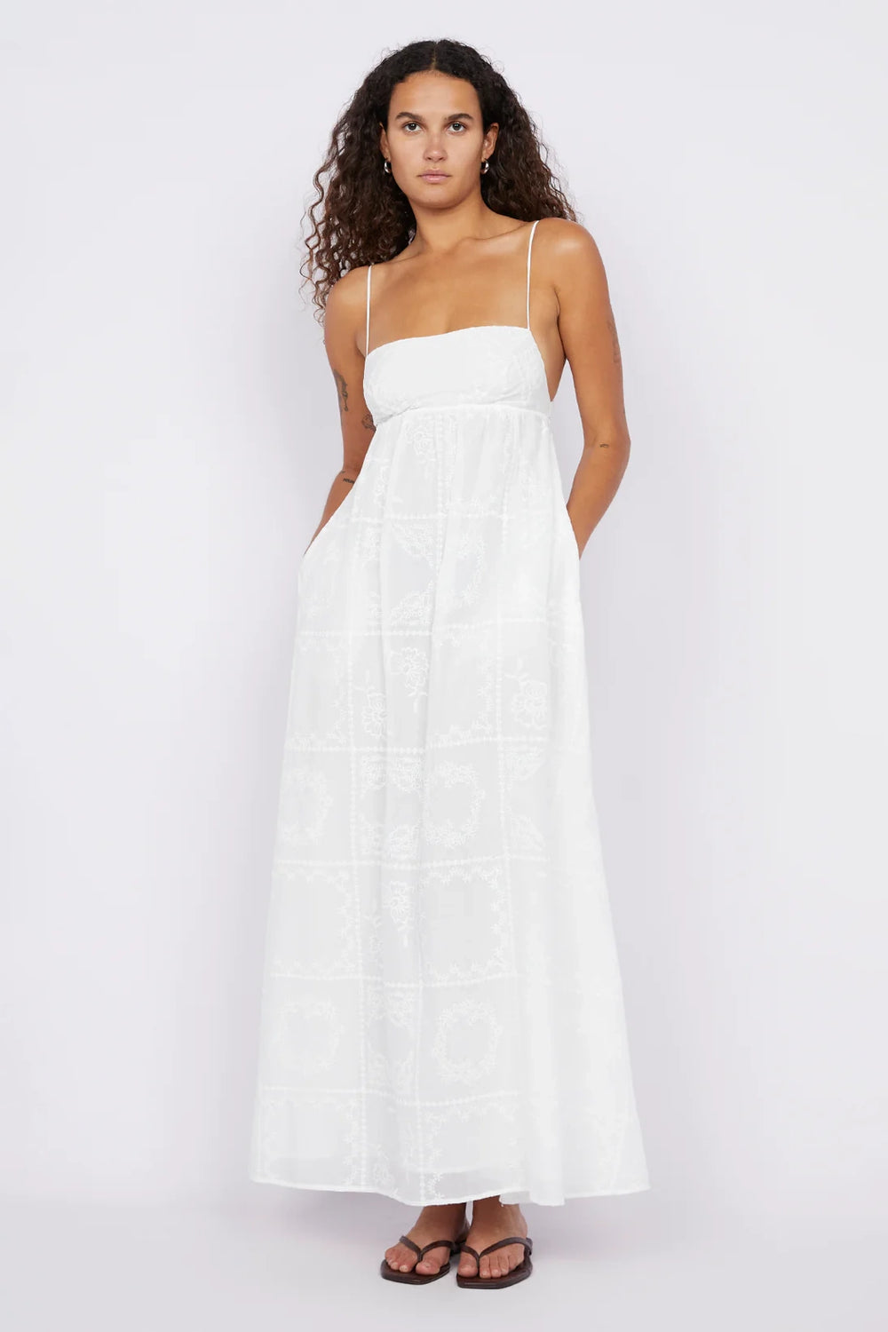 Zalea Maxi Dress White