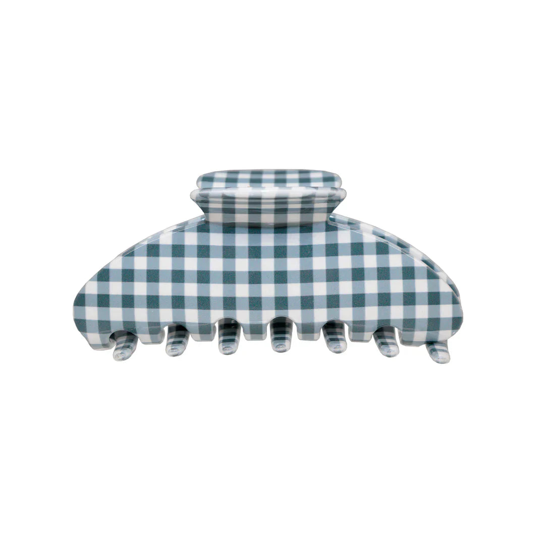 Big Effing Clip Navy Gingham