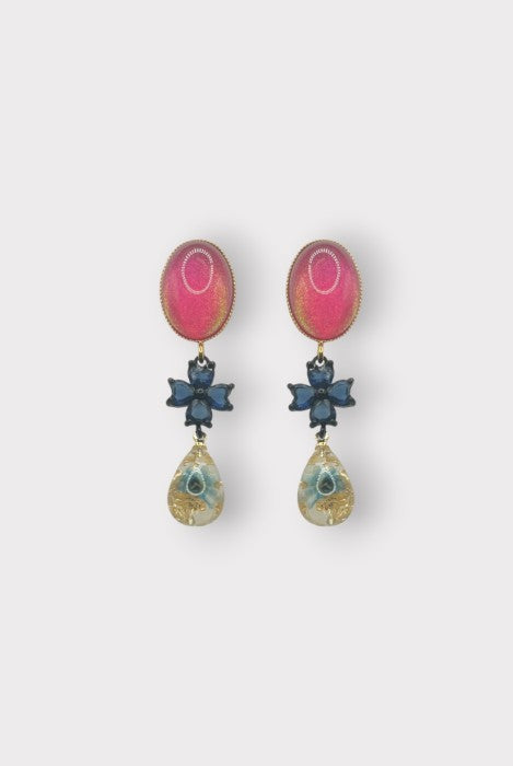 Julie Sion Lueur Flower Earrings Pink