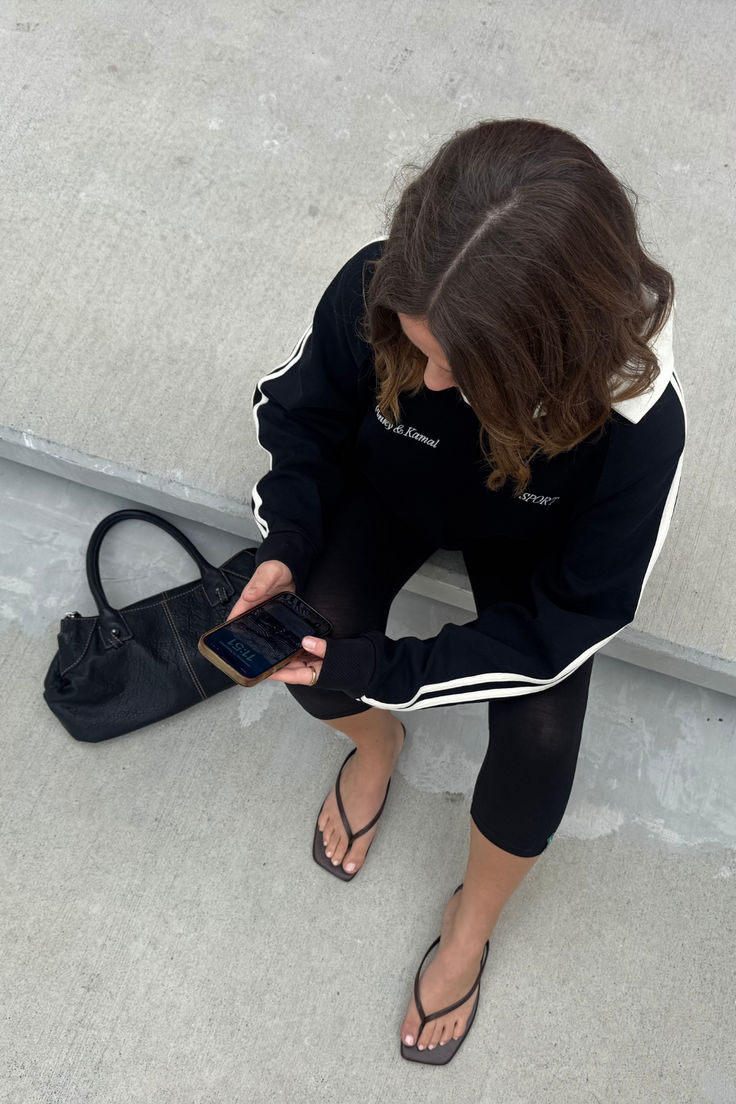 Capri Legging Black Organic Cotton Bamboo