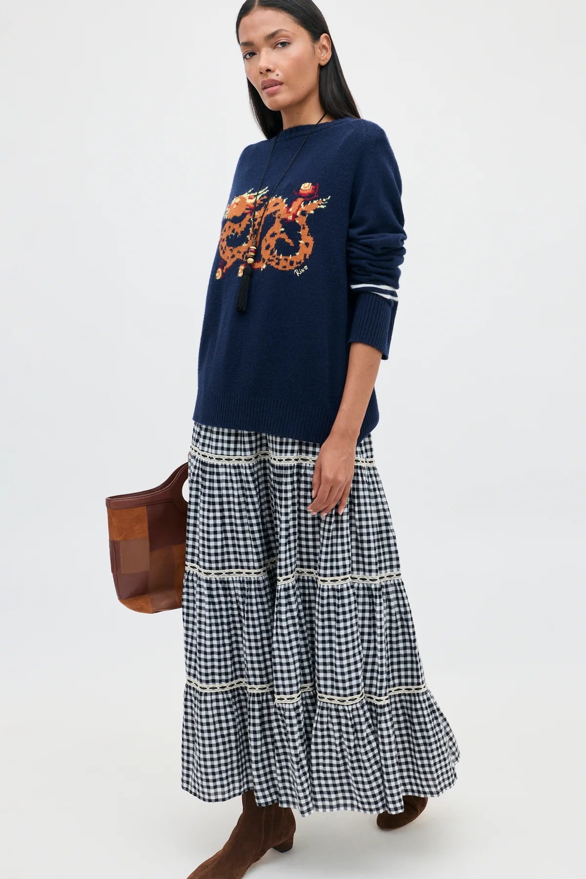 Rixo Chandra Dress Beth Check