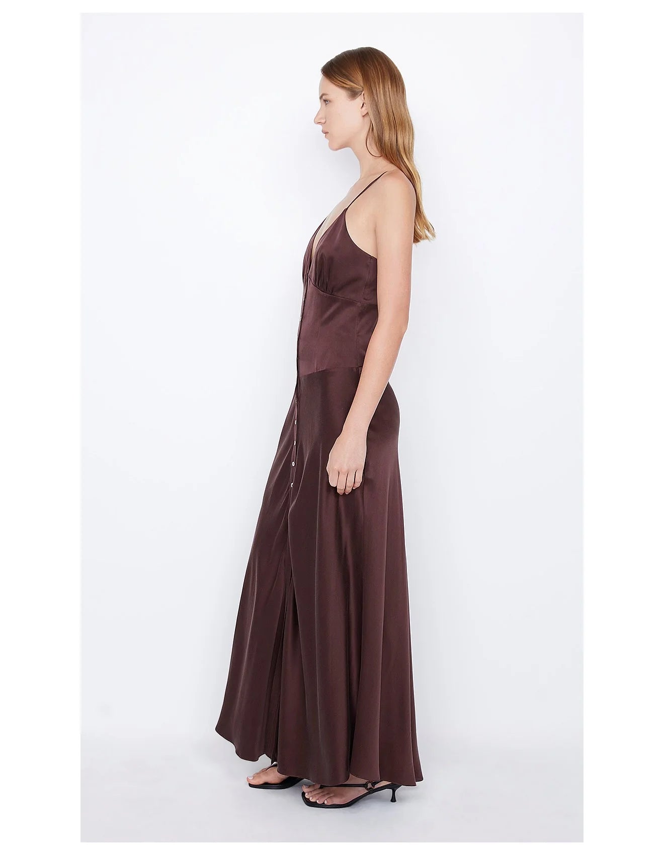 Kaia V Dress Choc Plum