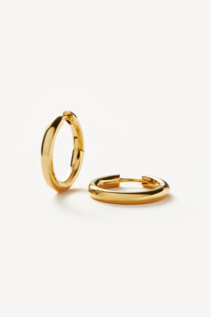 Classic Tunnel Small Hoop Earrings Vermeil Gold