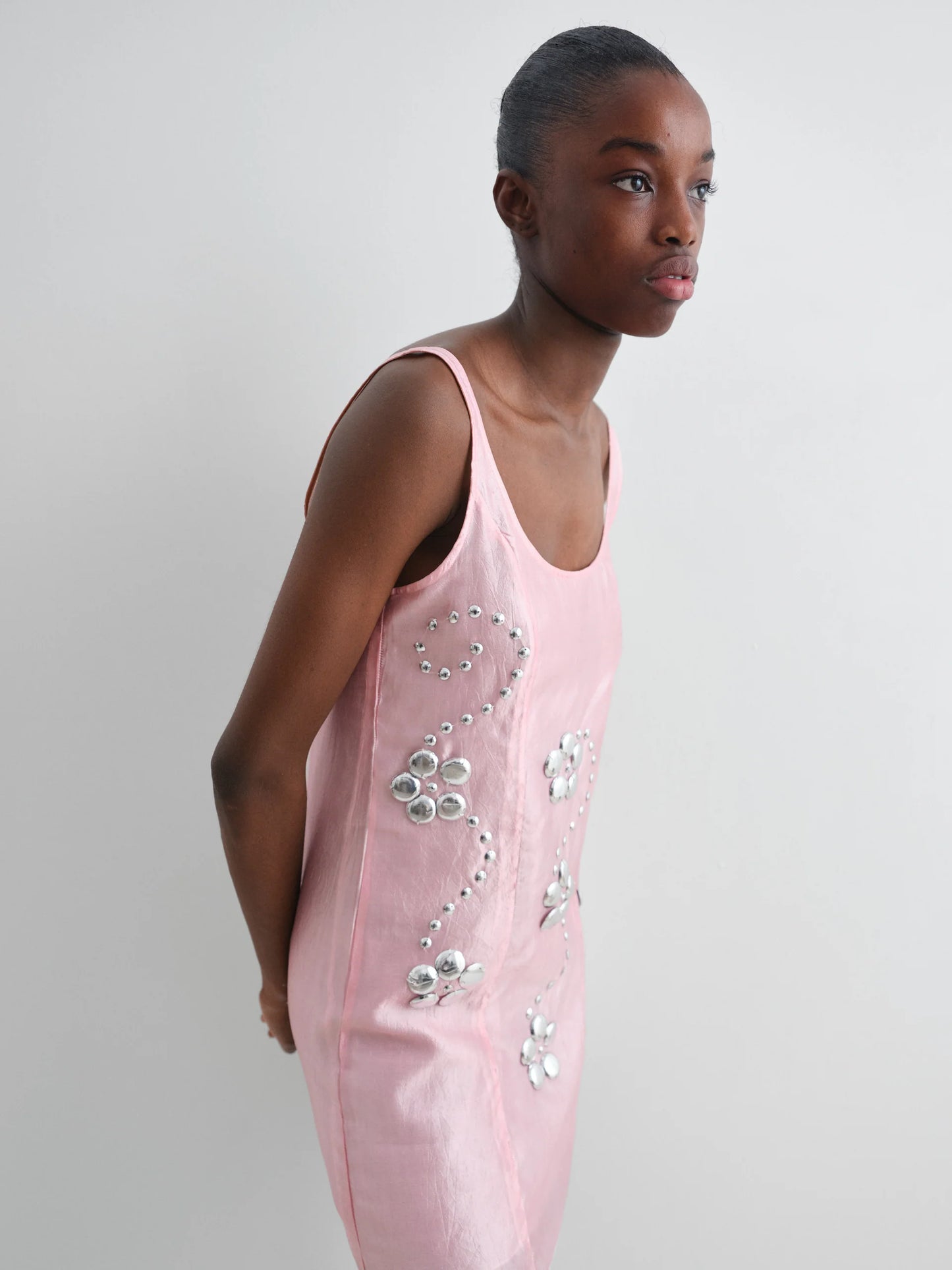 Claude Studs Mini Dress Pink