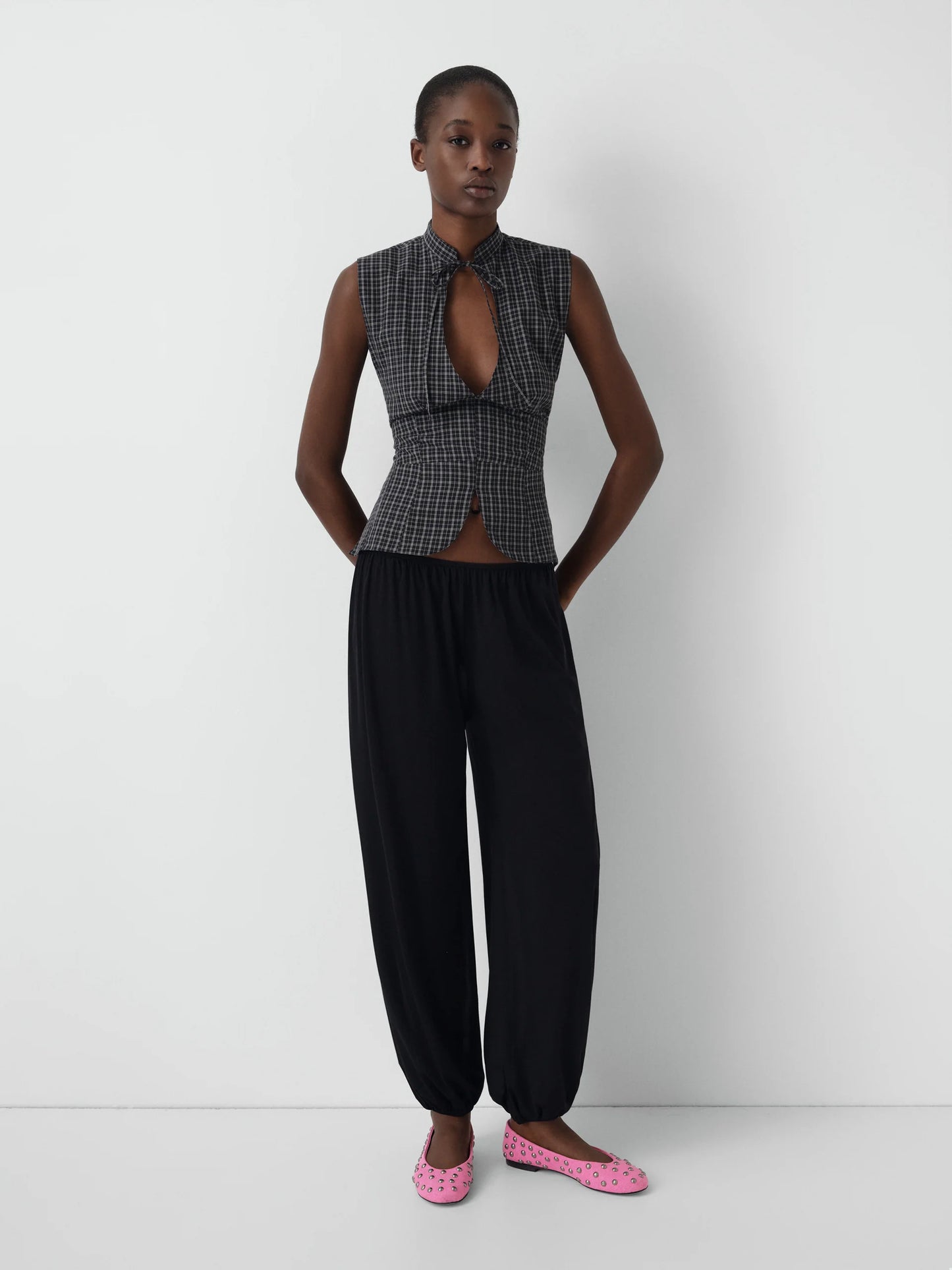 Coco Top Checks Black
