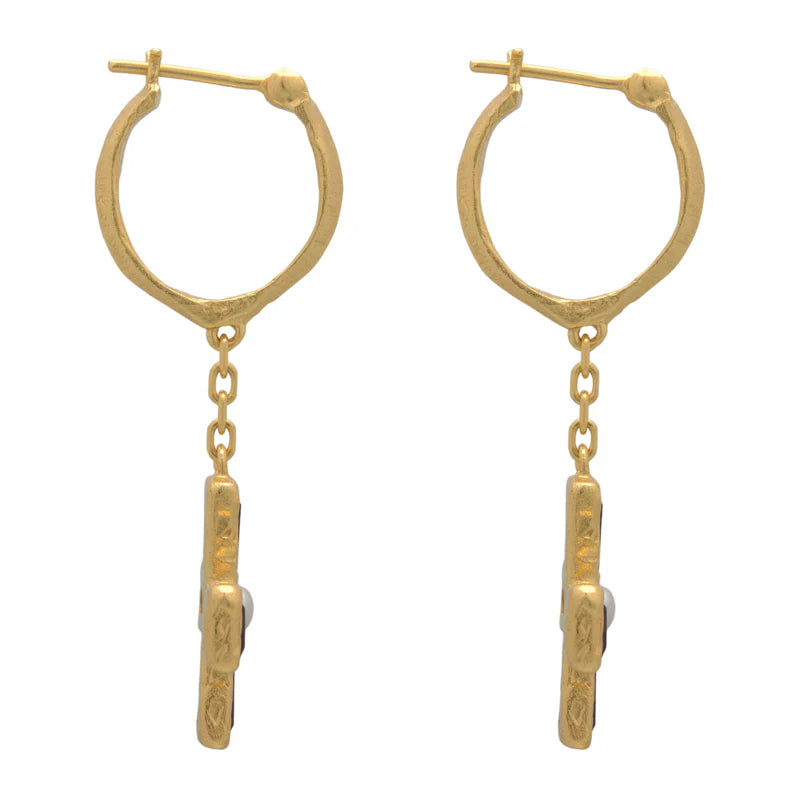 Maria Earrings in Magenta Zircon