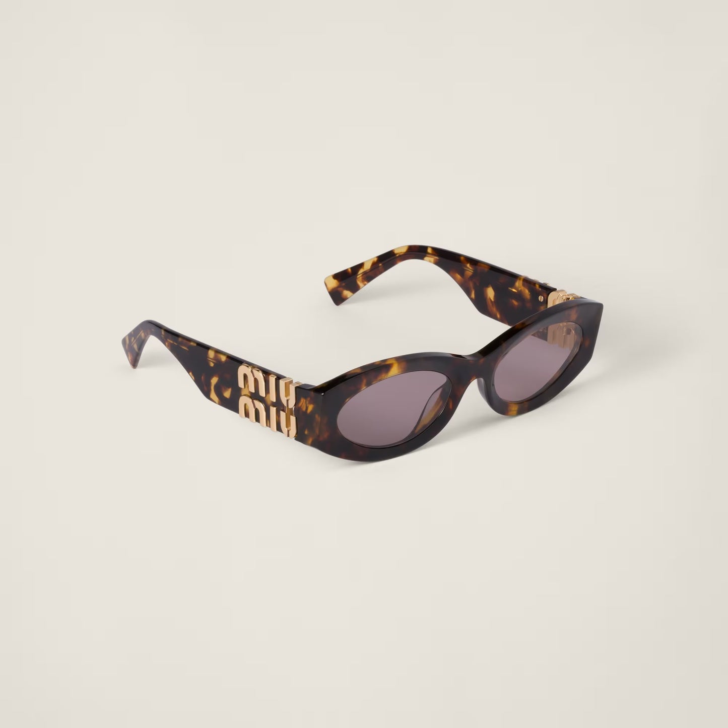 Miu Miu Oval Sunglasses Tortoise 0MU 11WS