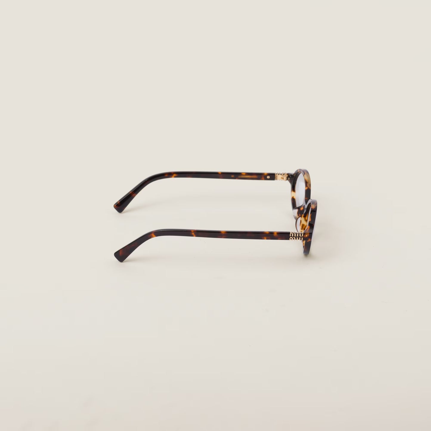 Miu Miu 0MU 04ZSF Oval Clear Glasses Havana