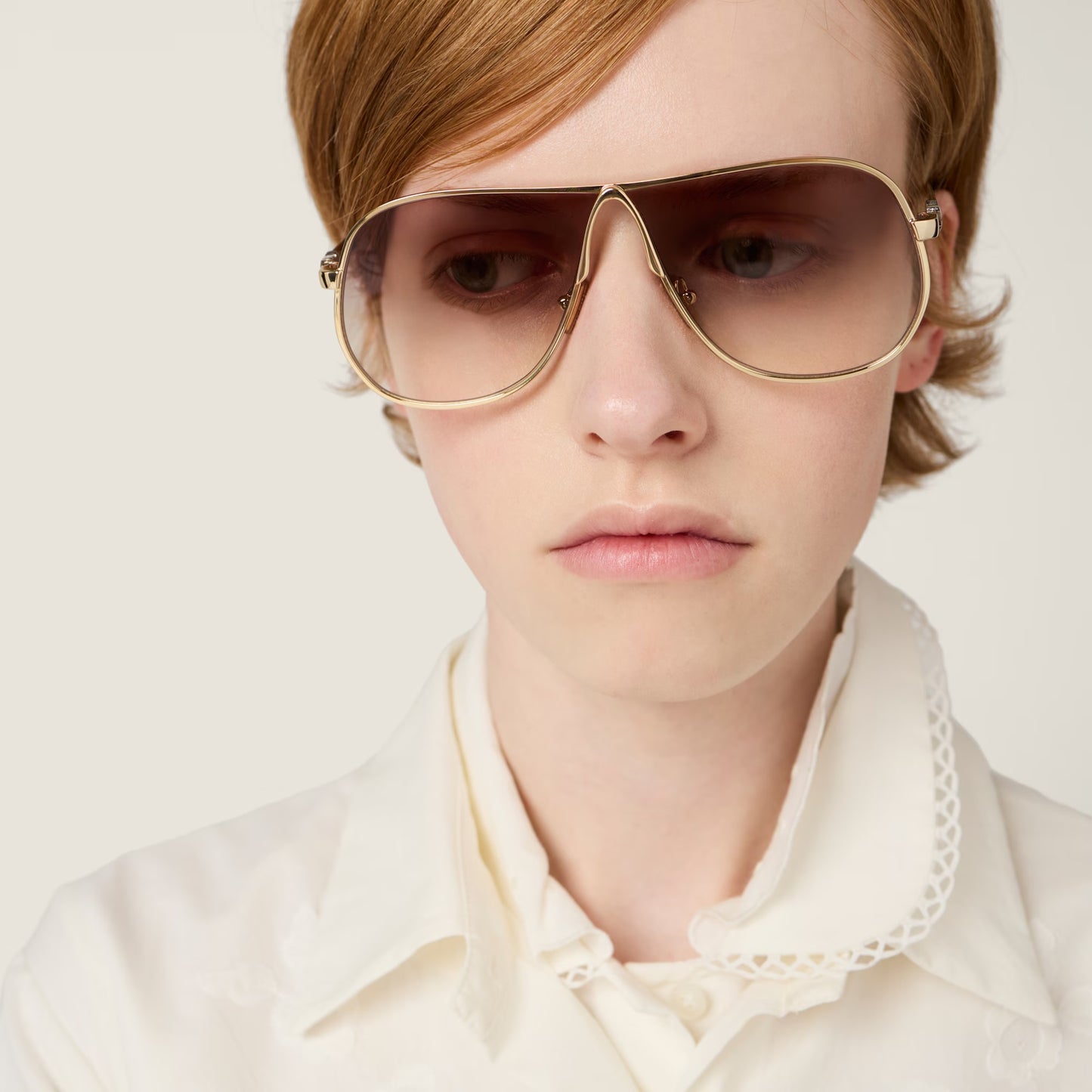 Miu Miu Ombre Sunglasses Coffee Silver Gradient 0MU A56S