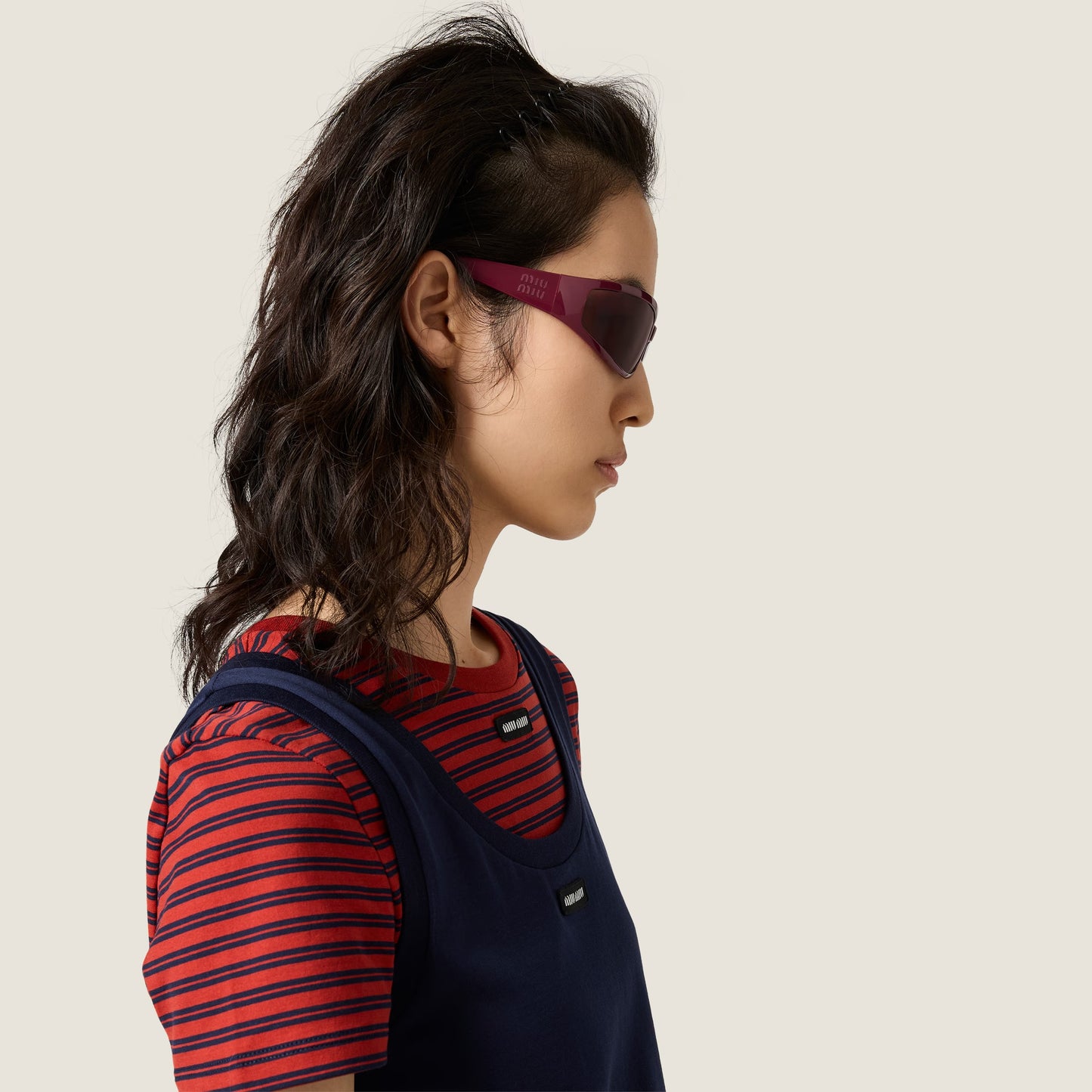 Miu Miu 0MU C06SU Sunglasses Marsala Red